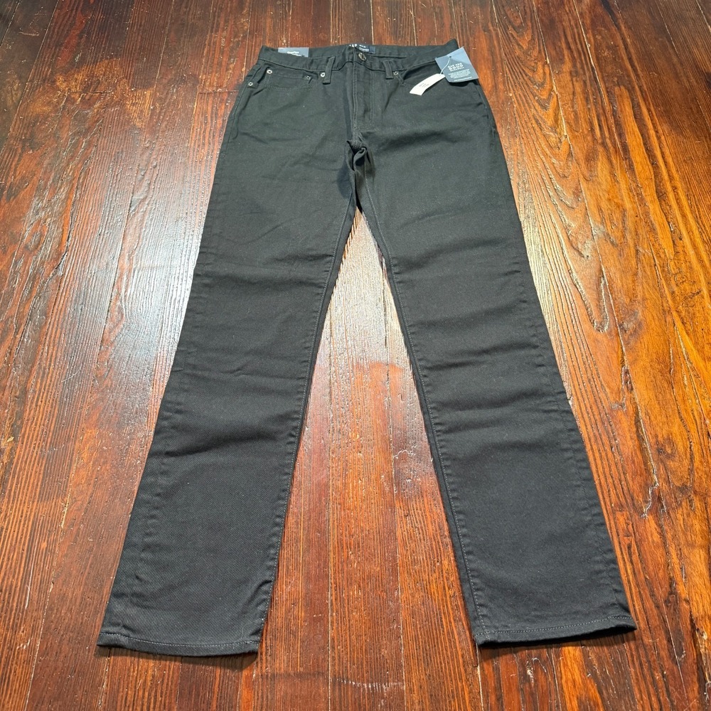 Gap Denim Jeans Mens 29x32 Black Straight Leg Mid-Rise GapFlex Stretch NWT